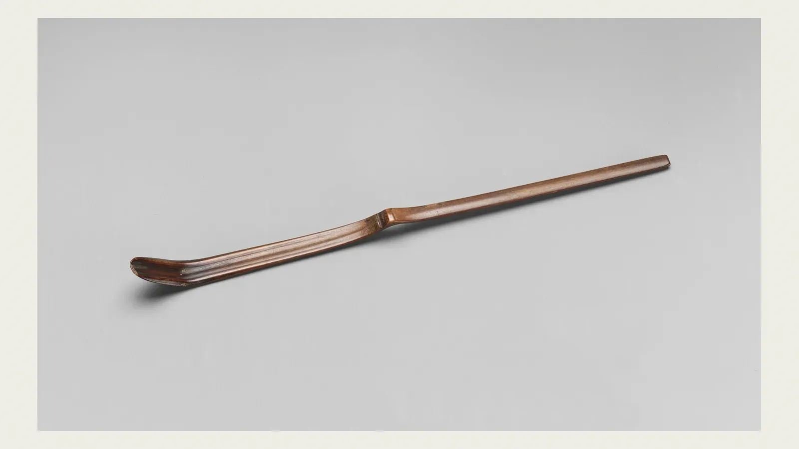 A slender bamboo tea scoop, the chashaku